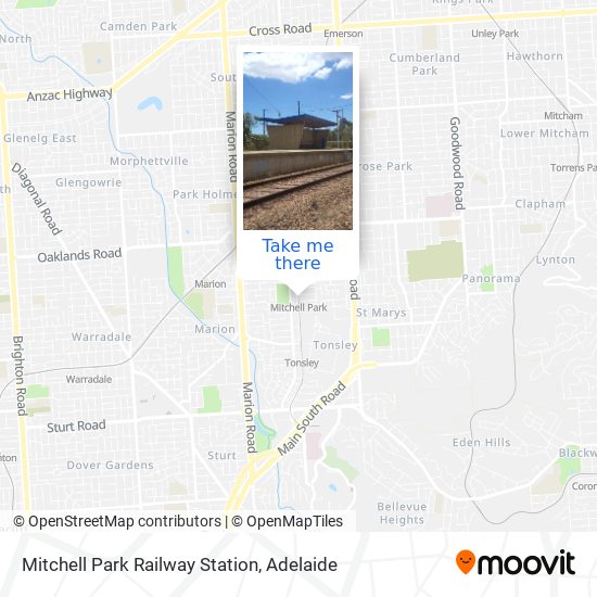 Mapa Mitchell Park Railway Station