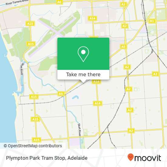 Plympton Park Tram Stop map