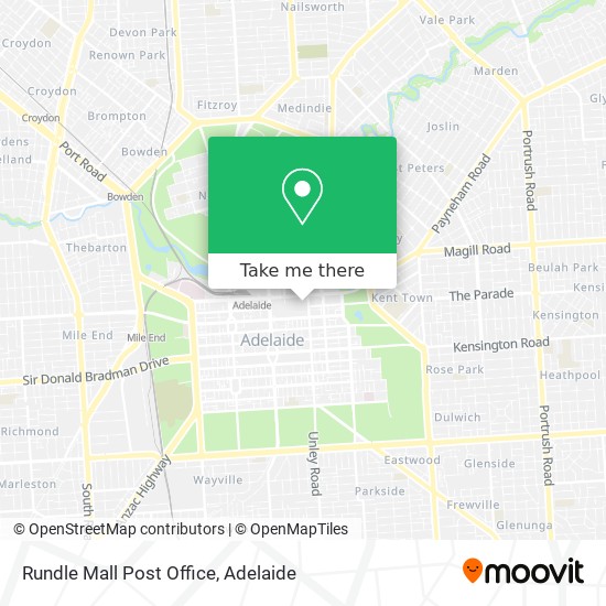 Rundle Mall Post Office map