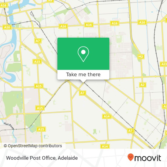 Woodville Post Office map