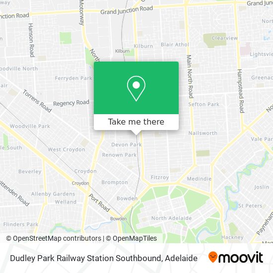 Dudley Park Railway Station Southbound map