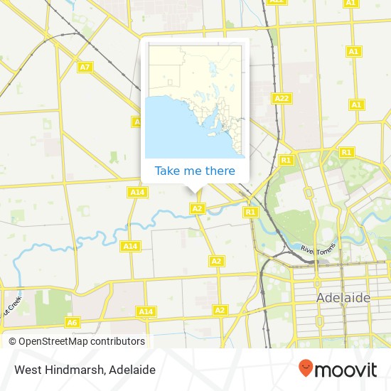 Mapa West Hindmarsh