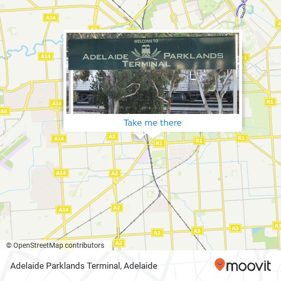 Mapa Adelaide Parklands Terminal