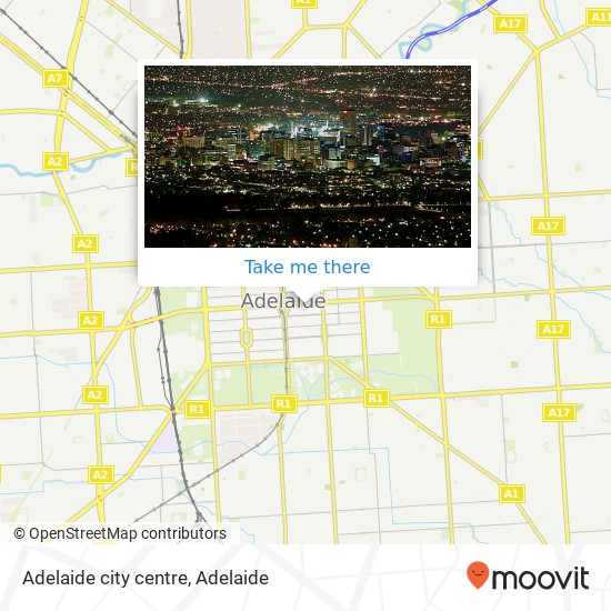 Adelaide city centre map