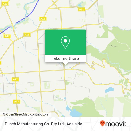 Punch Manufacturing Co. Pty Ltd. map