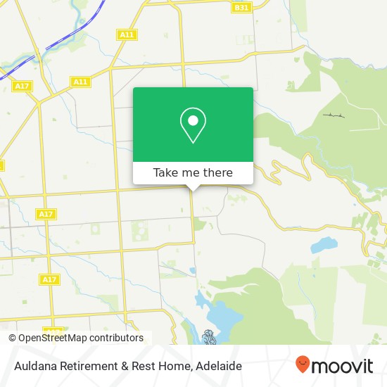 Mapa Auldana Retirement & Rest Home