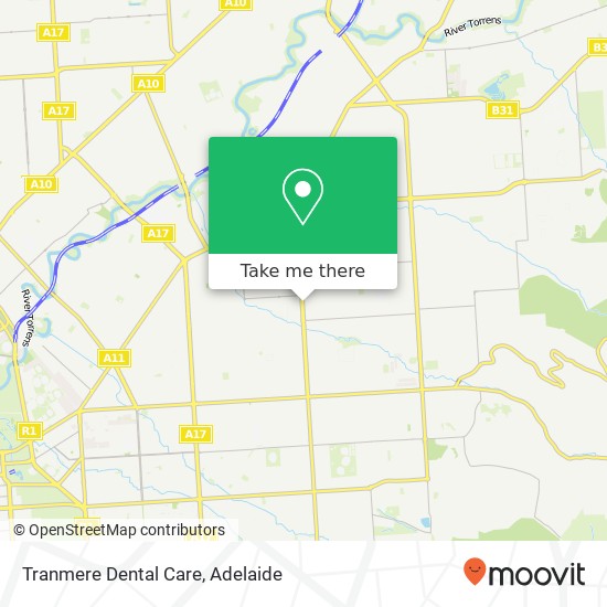 Mapa Tranmere Dental Care