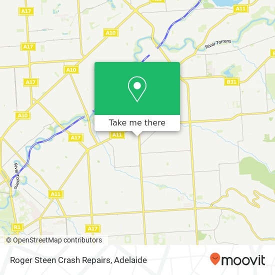 Roger Steen Crash Repairs map