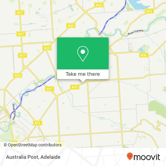 Mapa Australia Post