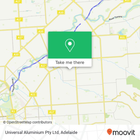 Universal Aluminium Pty Ltd map