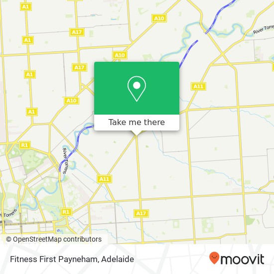 Mapa Fitness First Payneham
