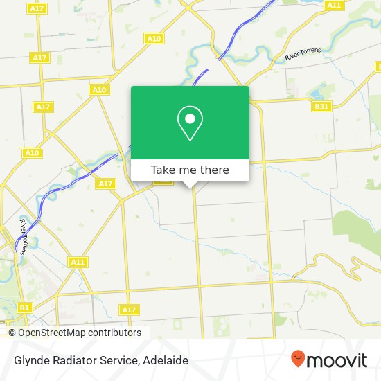 Glynde Radiator Service map