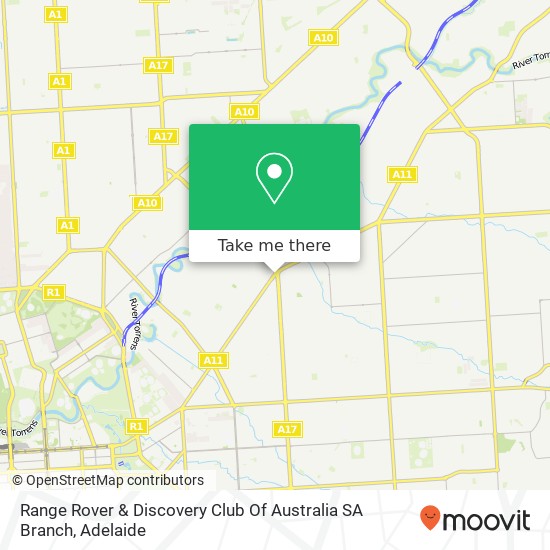 Mapa Range Rover & Discovery Club Of Australia SA Branch