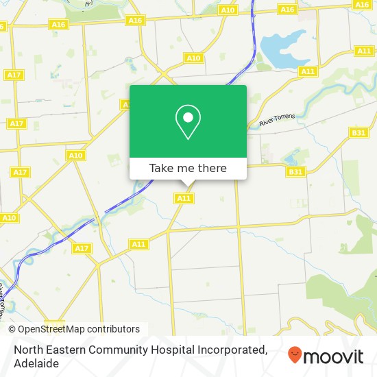 North Eastern Community Hospital Incorporated map