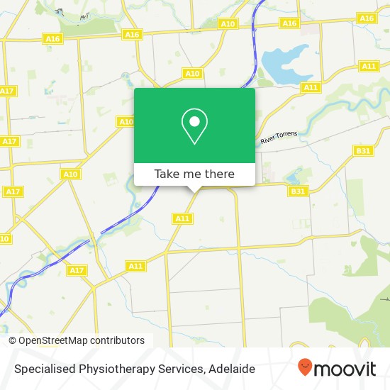 Specialised Physiotherapy Services map