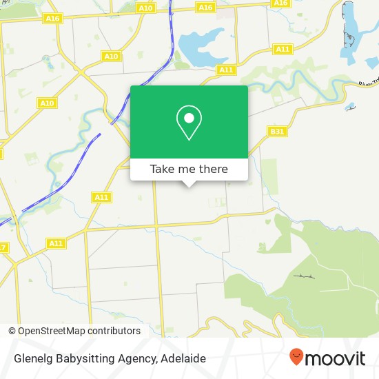 Glenelg Babysitting Agency map