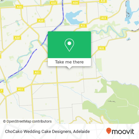 Mapa ChoCako Wedding Cake Designers