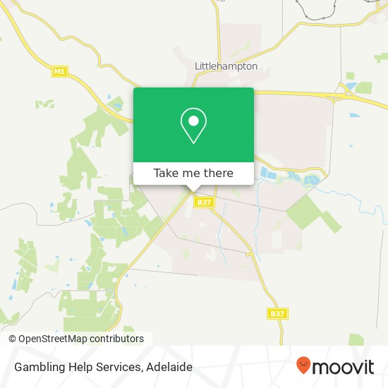 Gambling Help Services map