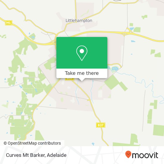 Mapa Curves Mt Barker