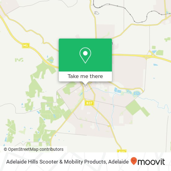 Mapa Adelaide Hills Scooter & Mobility Products