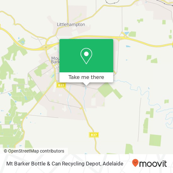 Mapa Mt Barker Bottle & Can Recycling Depot