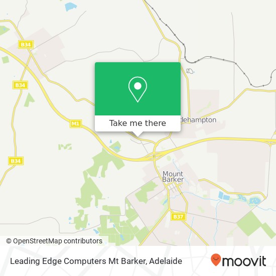 Mapa Leading Edge Computers Mt Barker