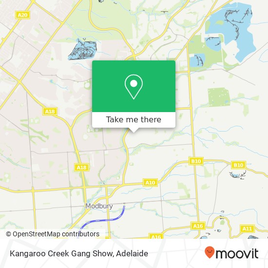 Kangaroo Creek Gang Show map