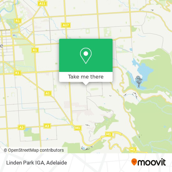 Mapa Linden Park IGA