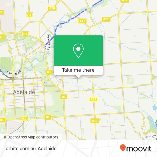 Mapa orbits.com.au