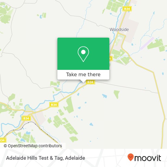 Mapa Adelaide Hills Test & Tag