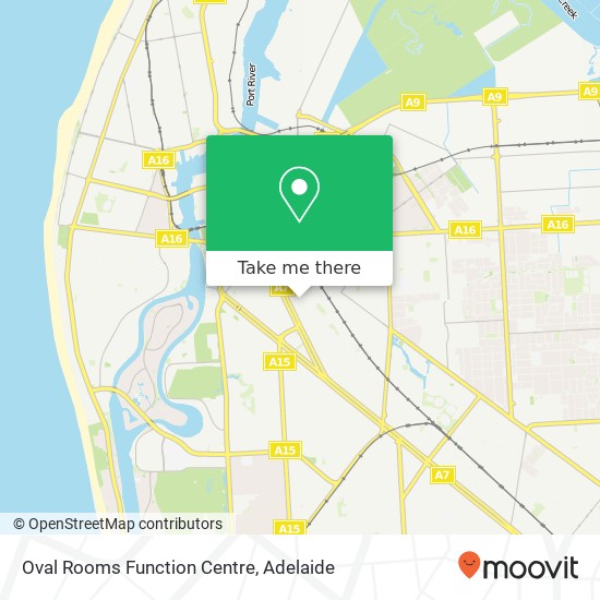 Oval Rooms Function Centre map