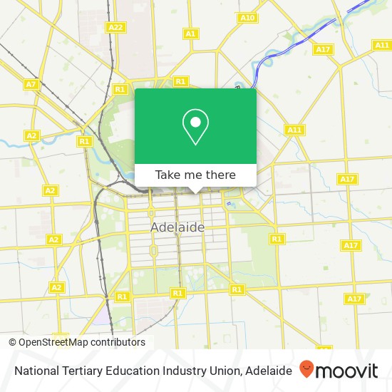 National Tertiary Education Industry Union map