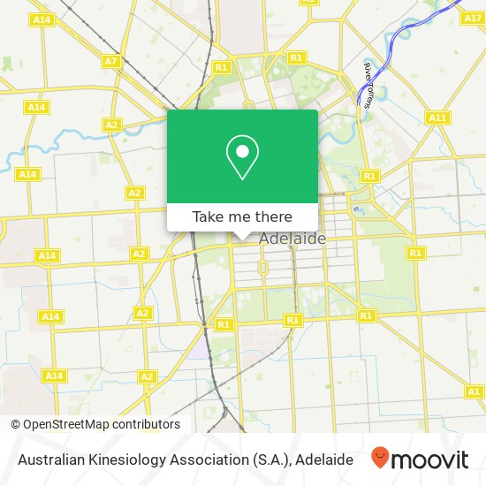 Australian Kinesiology Association (S.A.) map