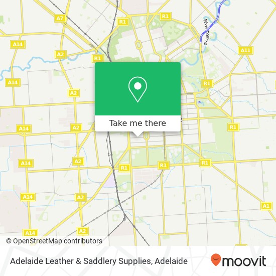 Mapa Adelaide Leather & Saddlery Supplies