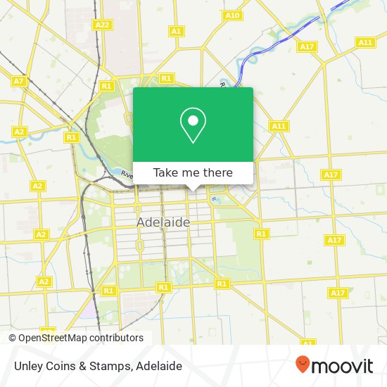 Unley Coins & Stamps map