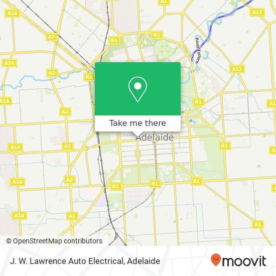 Mapa J. W. Lawrence Auto Electrical