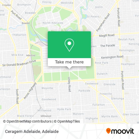 Ceragem Adelaide map