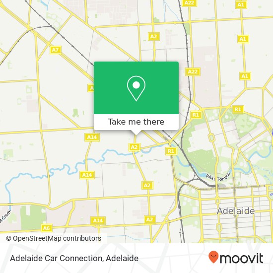 Mapa Adelaide Car Connection