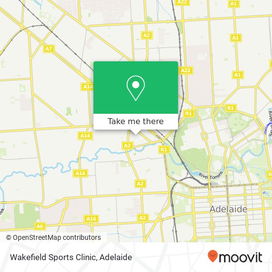 Mapa Wakefield Sports Clinic