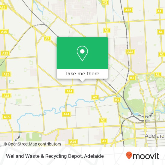 Mapa Welland Waste & Recycling Depot