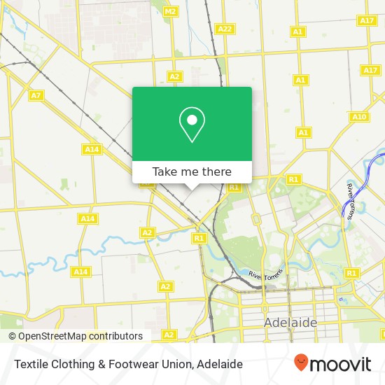 Textile Clothing & Footwear Union map