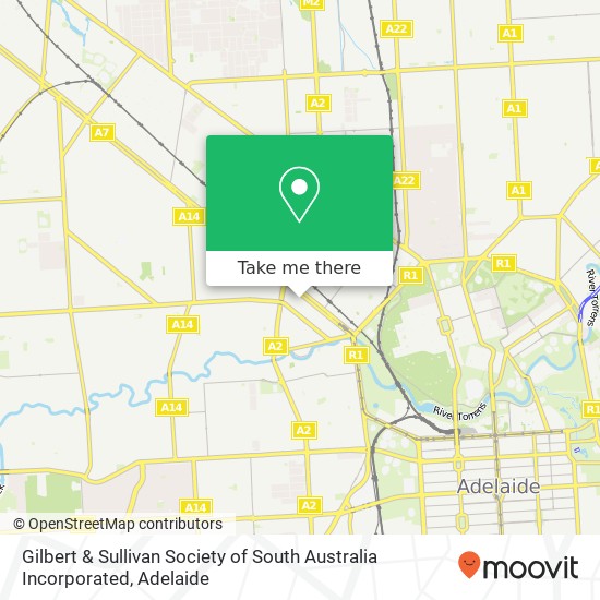 Gilbert & Sullivan Society of South Australia Incorporated map