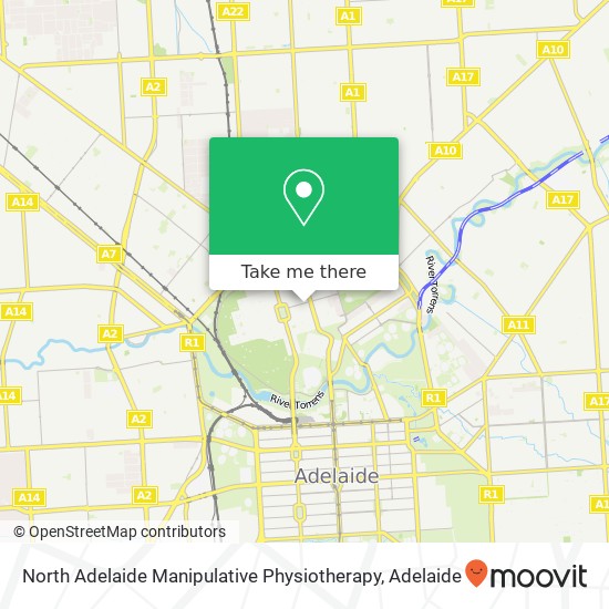 North Adelaide Manipulative Physiotherapy map