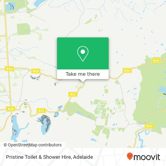 Pristine Toilet & Shower Hire map