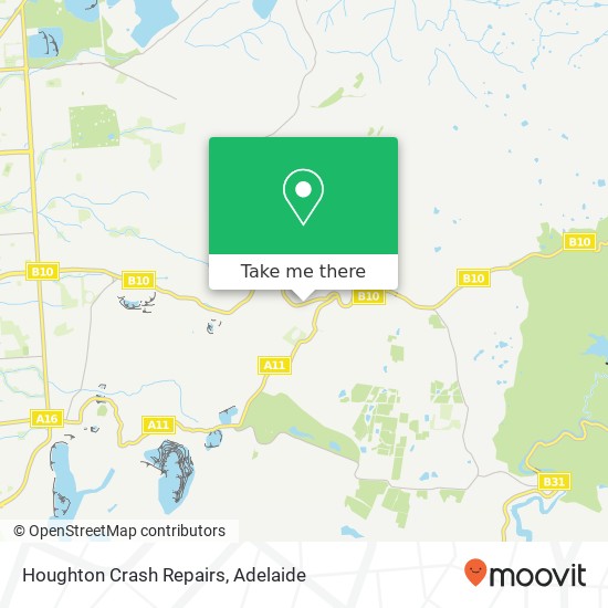 Houghton Crash Repairs map