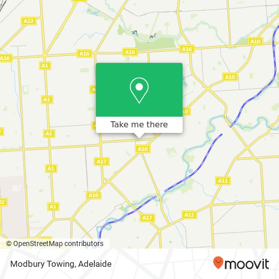 Modbury Towing map