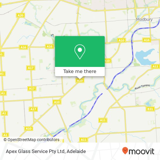 Apex Glass Service Pty Ltd map