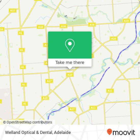 Mapa Welland Optical & Dental