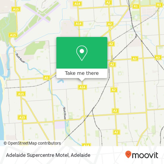 Mapa Adelaide Supercentre Motel