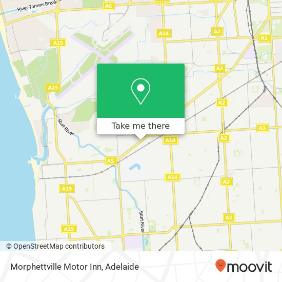 Mapa Morphettville Motor Inn